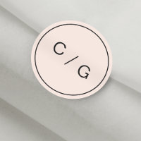 Farbeditierbare minimalistische moderne Paar monog