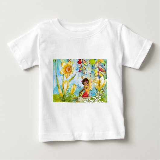 Farbefarbige Illustration Baby T-shirt (Vorderseite)