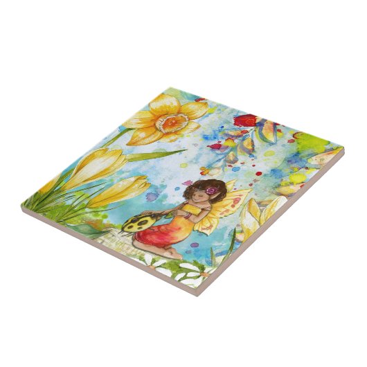 Farbefarbige Illustration Fliese (Seite)