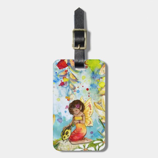 Farbefarbige Illustration Gepäckanhänger (Vorderseite vertikal)