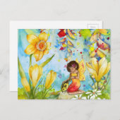 Farbefarbige Illustration Postkarte (Vorne/Hinten)