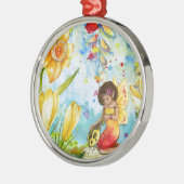 Farbefarbige Illustration Silbernes Ornament (Links)