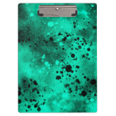 Farbeffekt des Spritzers grün und schwarz Klemmbrett (Vorderseite)