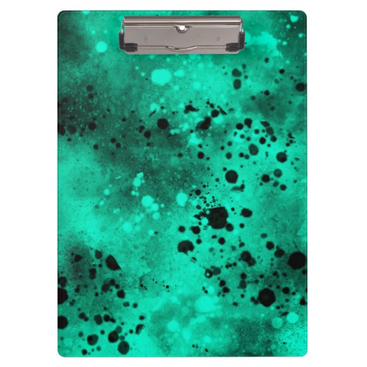 Farbeffekt des Spritzers grün und schwarz Klemmbrett (Vorderseite)