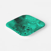 Farbeffekt des Spritzers grün und schwarz Pappteller (Gewinkelt)