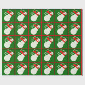 Farbeffekt Snowman Cartoon Karikatur Geschenkpapier (Flach)