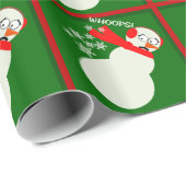 Farbeffekt Snowman Cartoon Karikatur Geschenkpapier (Rolleneckpunkt)