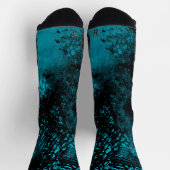 Farbeffekt Spritzer Blau & Schwarz Socken (Oben)