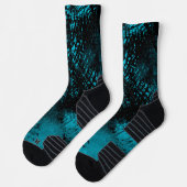 Farbeffekt Spritzer Blau & Schwarz Socken (Links)