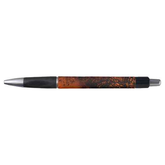 Farbeffekt Spritzer Orange & Black Kugelschreiber (Vorderseite)