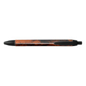 Farbeffekt Spritzer Orange & Black Kugelschreiber (Rückseite)