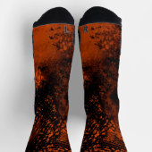Farbeffekt Spritzer Orange & Black Socken (Oben)