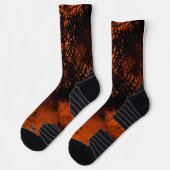 Farbeffekt Spritzer Orange & Black Socken (Links)