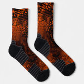 Farbeffekt Spritzer Orange & Black Socken (Rechts)