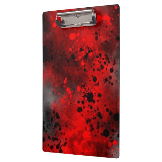 Farbeffekt Spritzer rot/schwarz Klemmbrett (Links)