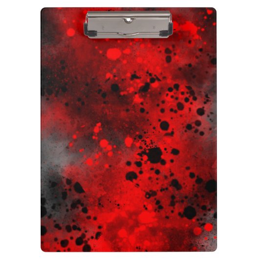 Farbeffekt Spritzer rot/schwarz Klemmbrett (Vorderseite)