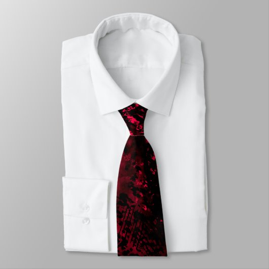 Farbeffekt Spritzer rot/schwarz Krawatte (Gebunden)