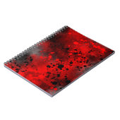 Farbeffekt Spritzer rot/schwarz Notizblock (Linke Seite)