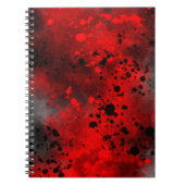 Farbeffekt Spritzer rot/schwarz Notizblock (Vorderseite)
