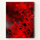 Farbeffekt Spritzer rot/schwarz Notizblock (Rückseite)