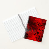 Farbeffekt Spritzer rot/schwarz Notizblock (Innenseite)