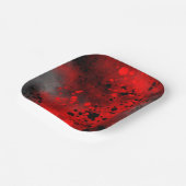 Farbeffekt Spritzer rot/schwarz Pappteller (Gewinkelt)