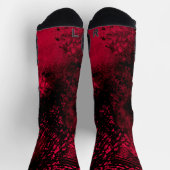 Farbeffekt Spritzer rot/schwarz Socken (Oben)