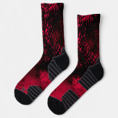 Farbeffekt Spritzer rot/schwarz Socken (Links)
