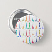 Farbeiffelturmmuster Button (Vorne & Hinten)