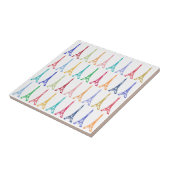 Farbeiffelturmmuster Fliese (Seite)