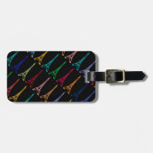 Farbeiffelturmmuster Gepäckanhänger (Vorderseite horizontal)