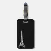 Farbeiffelturmmuster Gepäckanhänger (Rückseite vertikal)