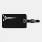 Farbeiffelturmmuster Gepäckanhänger (Rückseite horizontal)