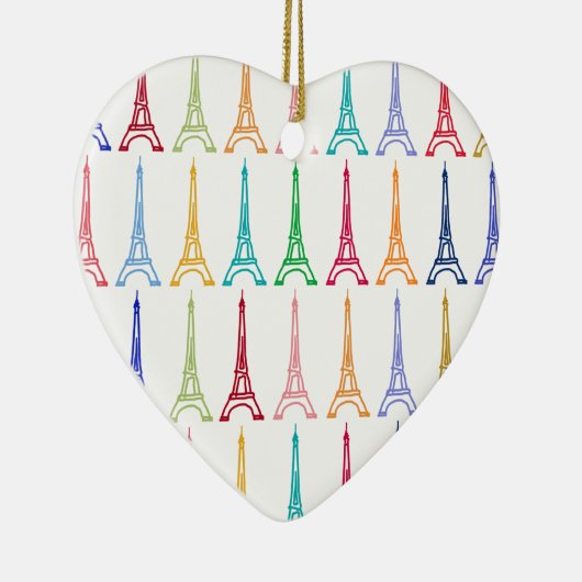 Farbeiffelturmmuster Keramik Ornament (Rechts)