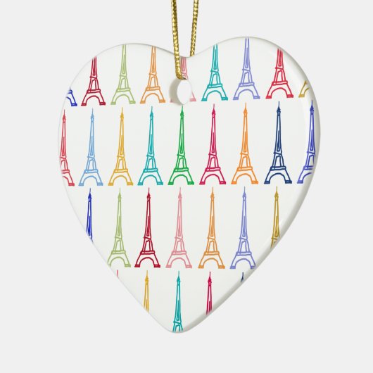 Farbeiffelturmmuster Keramik Ornament (Links)