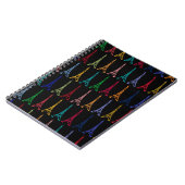 Farbeiffelturmmuster Notizblock (Linke Seite)