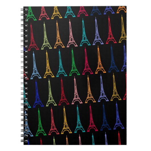 Farbeiffelturmmuster Notizblock (Vorderseite)