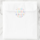 Farbeiffelturmmuster Runder Aufkleber (Tasche)