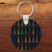 Farbeiffelturmmuster Schlüsselanhänger (Vorderseite)