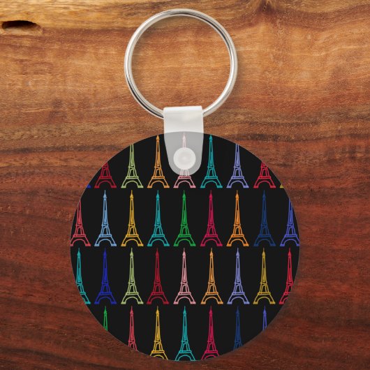 Farbeiffelturmmuster Schlüsselanhänger (Vorderseite)