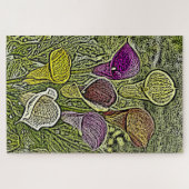 Farbeingravierte Calla-Lilien Puzzle (Horizontal)