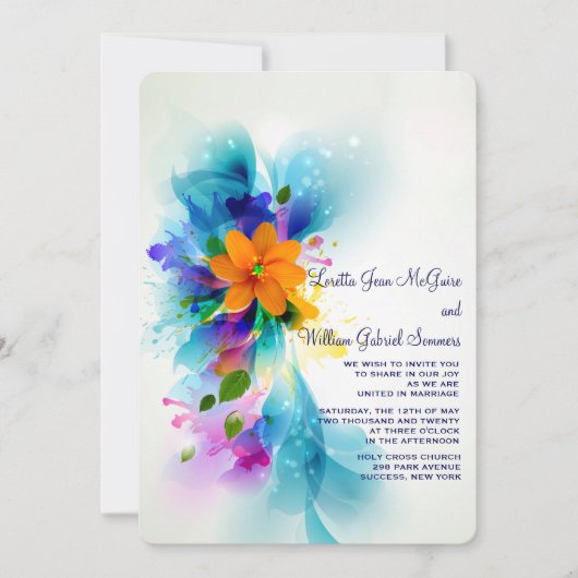 Farbeinladung Einladung (Vorderseite)