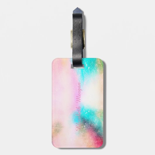 Farbeis-Monogramm Gepäckanhänger (Rückseite vertikal)