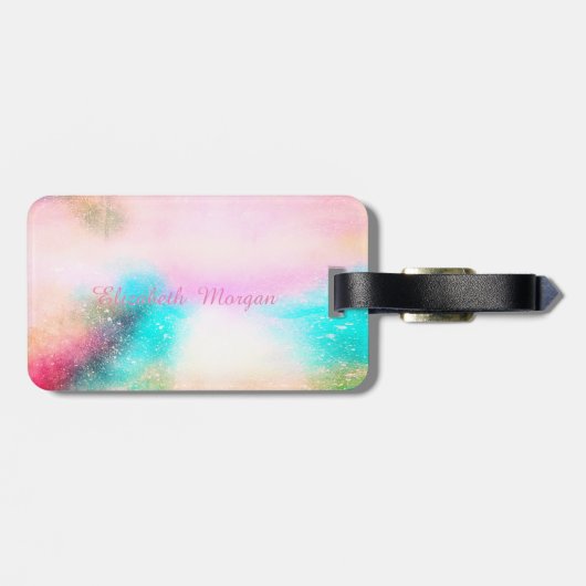 Farbeis-Monogramm Gepäckanhänger (Rückseite horizontal)