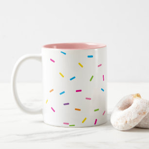 FARBEITER RAINBOOT SPRINKLES niedlicher Spaß, hell Zweifarbige Tasse