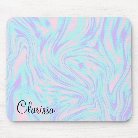 Farbelegant Pink blue purple white Mousepad (Vorne)