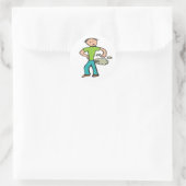 Farbemann Runder Aufkleber (Tasche)