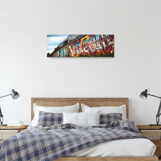 Farbempfang | Mural | Street Art | Chicago 2020 Leinwanddruck (Insitu (Schlafzimmer))