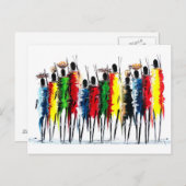 Farben Afrikas Postkarte (Vorne/Hinten)