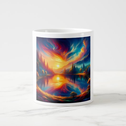 Farben am See Jumbo-Tasse (Vorderseite)